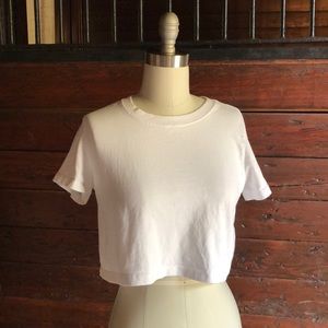 Urban Outfitters White Basic Crop Top